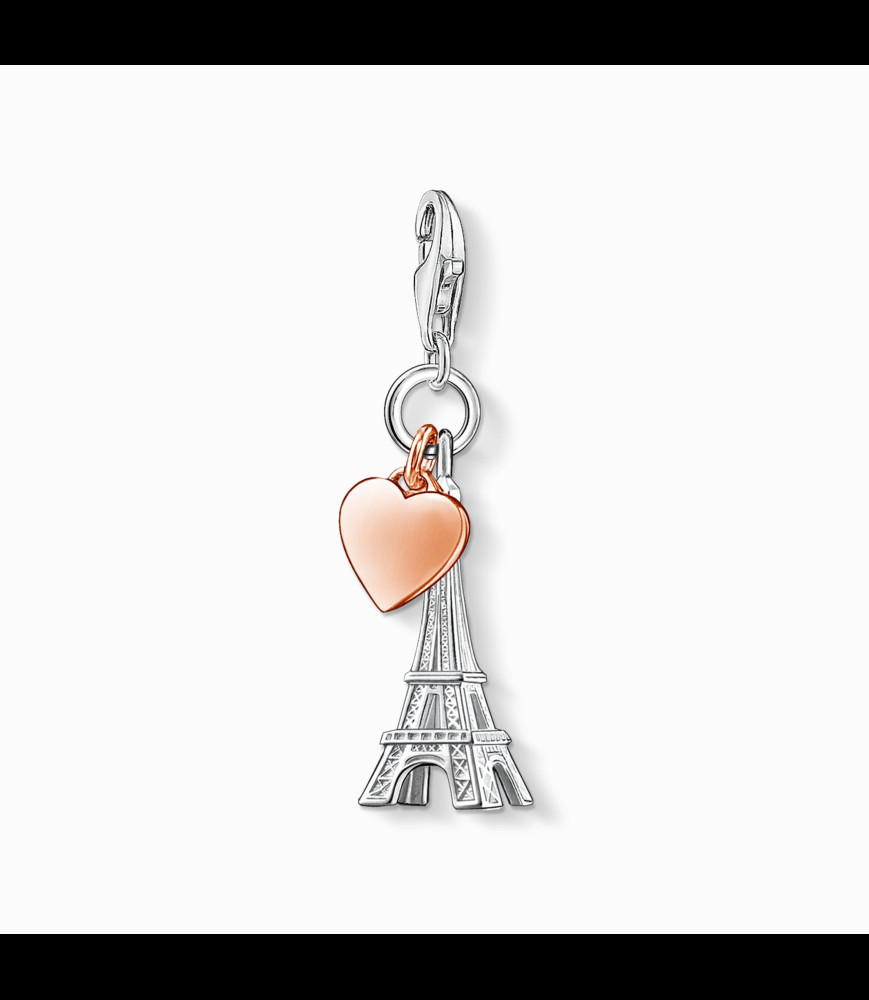 THOMAS SABO Eiffel Tower Charm 925 Sterling Silver Gold Plated Rose Gold