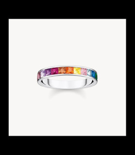 THOMAS SABO Bague pierres colorées argent TAILLE 52 UNIQUEMENT