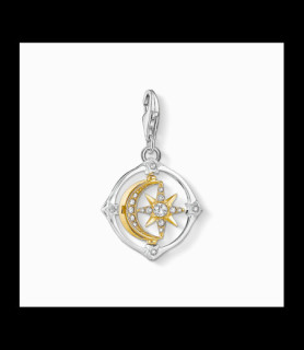 THOMAS SABO Pendentif Charm lune et étoile mobiles