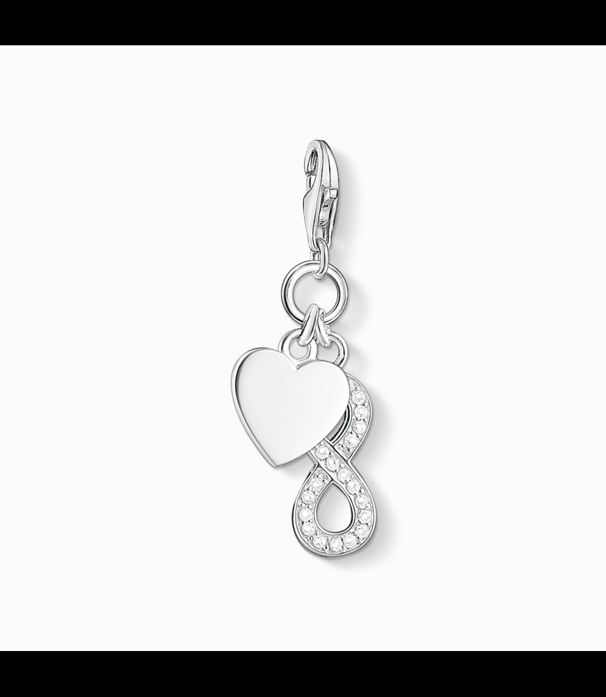 THOMAS SABO Pendentif Charm cœur et infinité