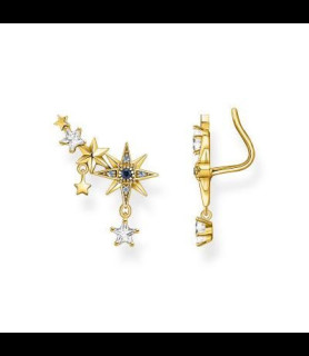 THOMAS SABO Boucles d oreilles plaqué or étoiles