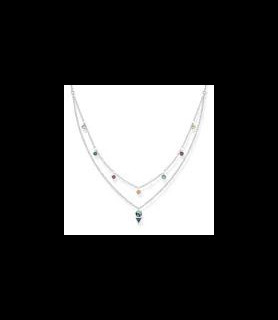 THOMAS SABO Sterling Silver Glam & Soul Chaîne Pierres Multicolores