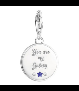 THOMAS SABO Pendentif Charmista As we Dream Galaxie en Argent 925 - 2042-691-7