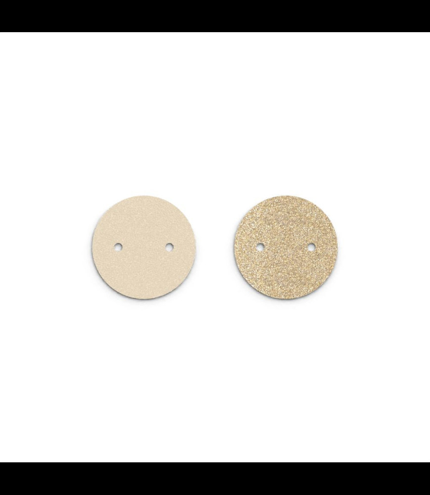 LES GEORGETTES Cuir - Colliers, Crème / Paillettes Dorées