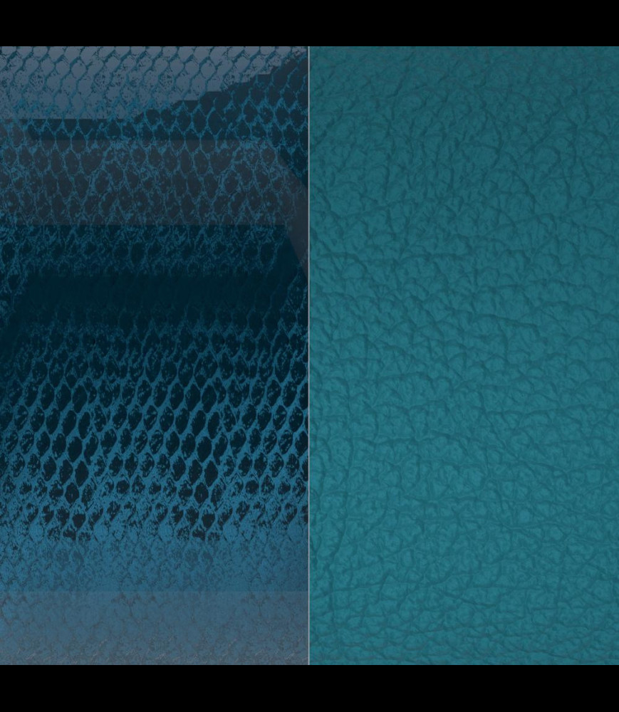 LES GEORGETTES Cuir - Manchettes évasées, Écailles Bleutées / Bleu Georgettes 12MM