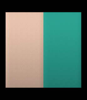 LES GEORGETTES Cuir - Manchettes évasées, Nude / Aquatic 30MM