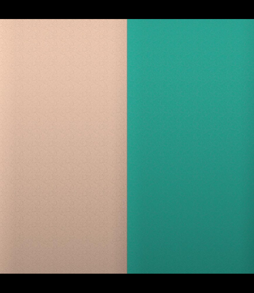 LES GEORGETTES Cuir - Manchettes évasées, Nude / Aquatic 30MM