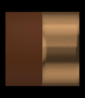 LES GEORGETTES Cuir - Manchettes, Terre Cuite / Bronze  14MM