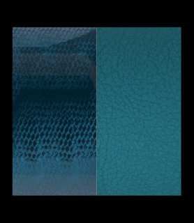 LES GEORGETTES Cuir - Manchettes, Écailles Bleutées / Bleu Georgettes  8MM