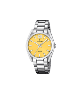 FESTINA MONTRE FESTINA F20622/G JAUNE, BRACELET EN ACIER INOXYDABLE 316L, FEMME