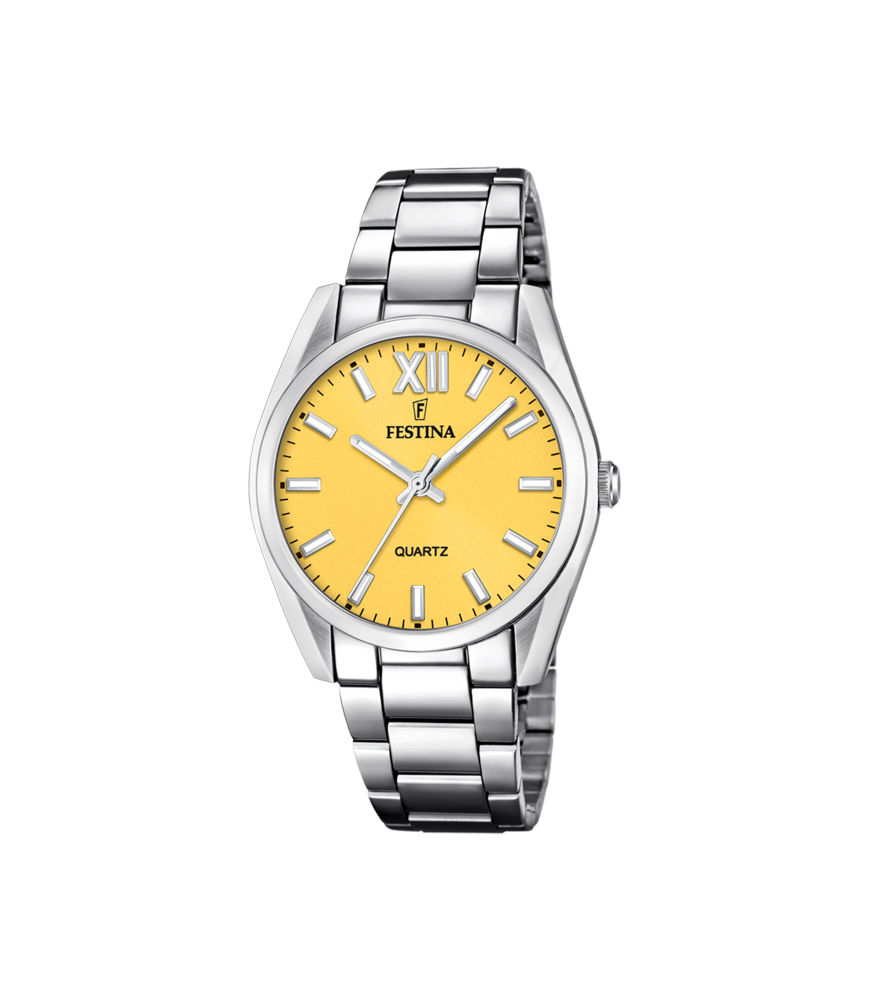 FESTINA MONTRE FESTINA F20622/G JAUNE, BRACELET EN ACIER INOXYDABLE 316L, FEMME