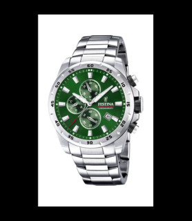 FESTINA  MONTRE FESTINA F20463/3 VERT, BRACELET ACIER INOXYDABLE, HOMME