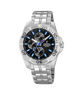 FESTINA MONTRE FESTINA F20445/6 NOIR, BRACELET ACIER INOXYDABLE, HOMME