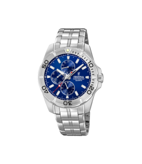 FESTINA MONTRE FESTINA F20445/2 BLEU, BRACELET ACIER INOXYDABLE, HOMME