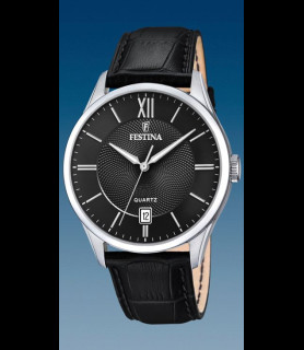 FESTINA  MONTRE FESTINA F20426/3 NOIR, BRACELET CUIR, HOMME
