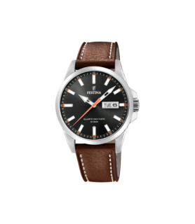 FESTINA MONTRE FESTINA CLASSICS F20358/2 NOIR, BRACELET CUIR, HOMME