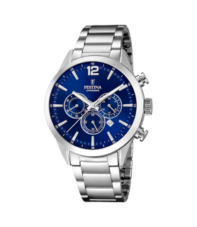 FESTINA MONTRE  F20343/7 BLEU, BRACELET ACIER INOXYDABLE, HOMME