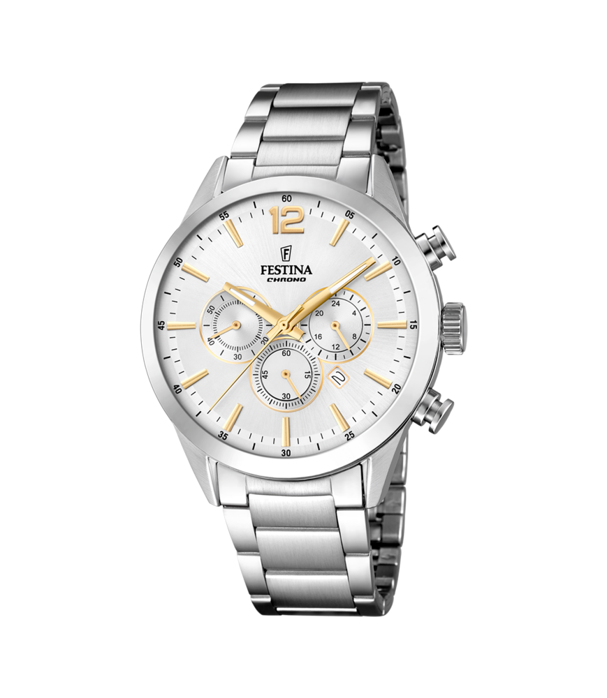 FESTINA MONTRE FESTINA F20343/1 GRIS, BRACELET ACIER INOXYDABLE, HOMME
