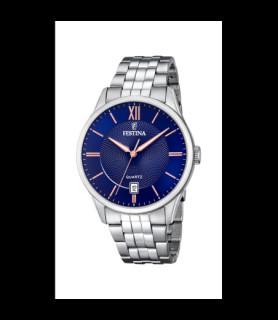 FESTINA MONTRE FESTINA CLASSICS F20425/5 BLEU, BRACELET EN ACIER, HOMME
