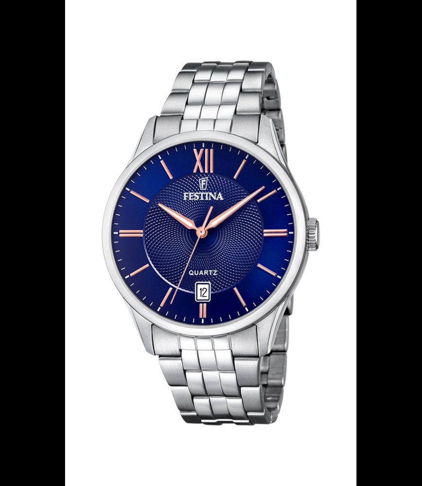 FESTINA MONTRE FESTINA CLASSICS F20425/5 BLEU, BRACELET EN ACIER, HOMME