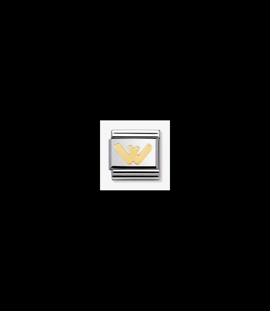 NOMINATION lettre W or et acier