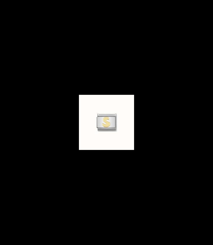 NOMINATION maillon lettre S or et acier