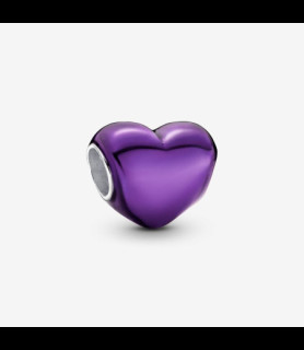 PANDORA Charm Cœur Violet Métallique