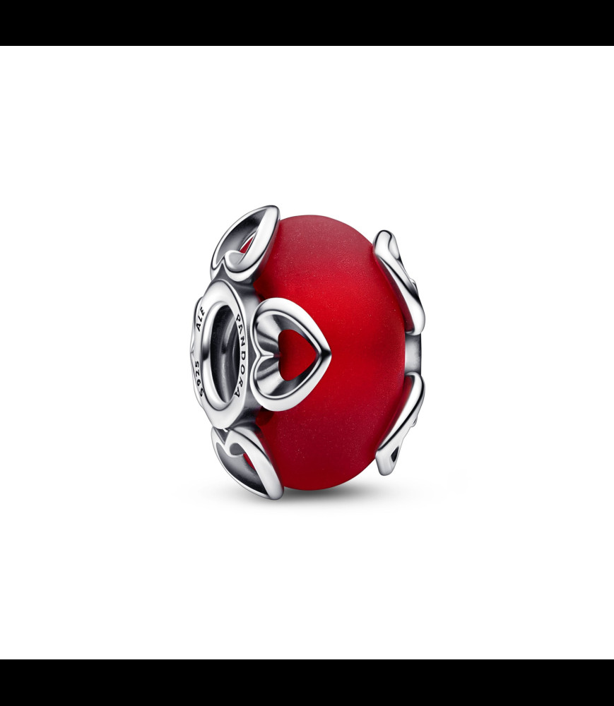 PANDORA Charm Pandora Moments en Argent et Verre de Murano