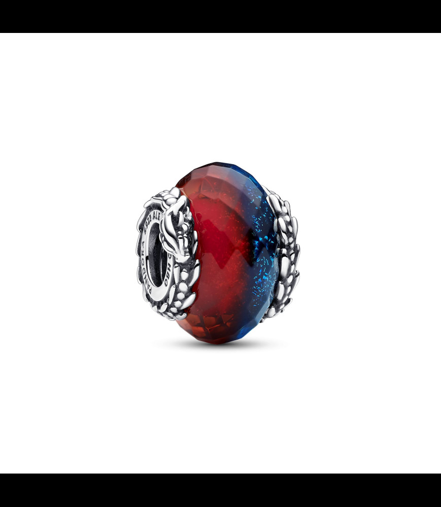 PANDORA Charm en Verre de Murano Double Game of Thrones Dragons Glace & Feu