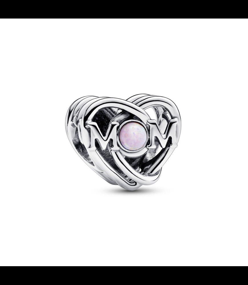 PANDORA Charm Mum & Cœur Ajouré