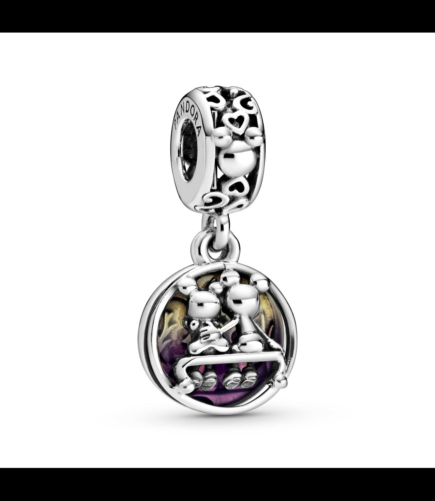 PANDORA Charm Disney X Pandora Pendant Disney Mickey & Minnie Happily Ever After (happy End) en argent