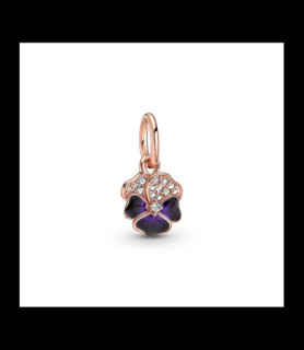 PANDORA Charm Pendant Pensée Violet Foncé