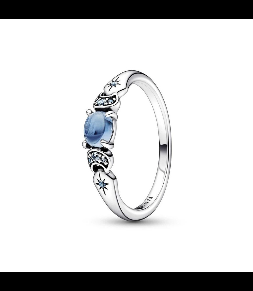 PANDORA Bague Disney princesse Jasmine, argent, cristaux bleus