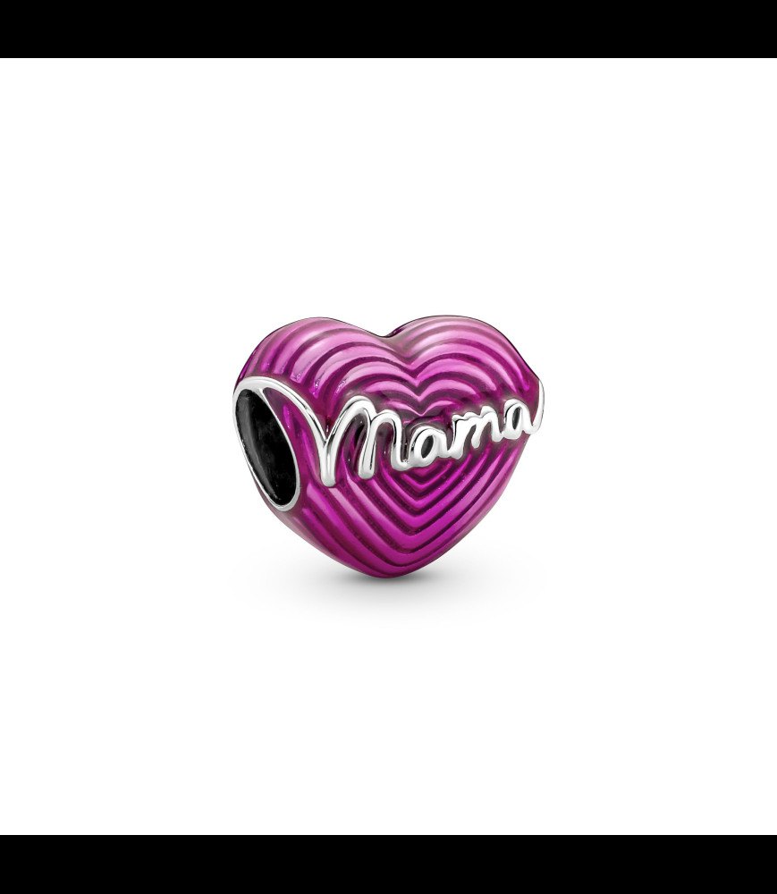 PANDORA Charm Pandora Cœur Mama Ondes D’amour en argent