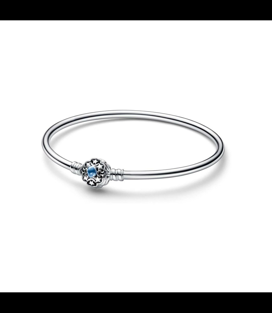PANDORA Bracelet jonc Disney X Pandora Aladdin & Princesse Jasmine en argent, 21cm