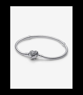 PANDORA Bracelet Maille Serpent Fermoir Ailes Cœur en édition limitée