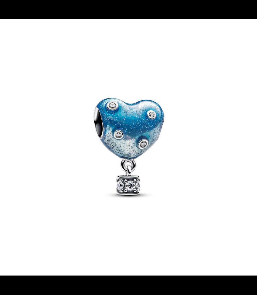 PANDORA Charm Pandora Moments Cœur Montgolfière en argent et oxydes de zirconium