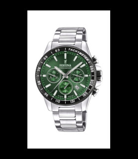 FESTINA MONTRE FESTINA F20560/4 VERT, BRACELET ACIER INOXYDABLE, HOMME