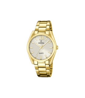 FESTINA MONTRE FESTINA F20640/1 CHAMPAGNE, BRACELET EN ACIER INOXYDABLE 316L, FEMME