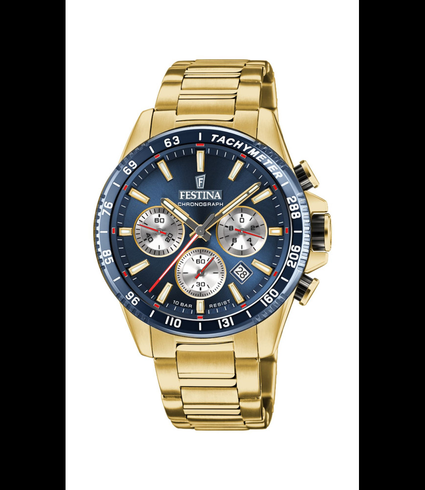 FESTINA MONTRE FESTINA F20634/2 BLEU, BRACELET ACIER INOXYDABLE, HOMME