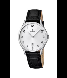 FESTINA MONTRE FESTINA CLASSICS F16745/1 ARGENTÉ, BRACELET CUIR, HOMME