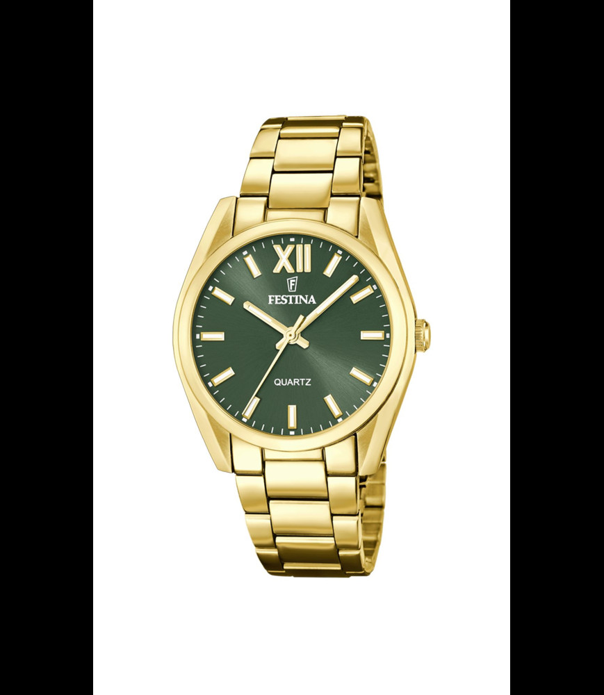 FESTINA MONTRE FESTINA F20640/4 VERT, BRACELET EN ACIER INOXYDABLE 316L, FEMME