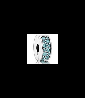 PANDORA Charm Clip Pavé Bleu-Vert