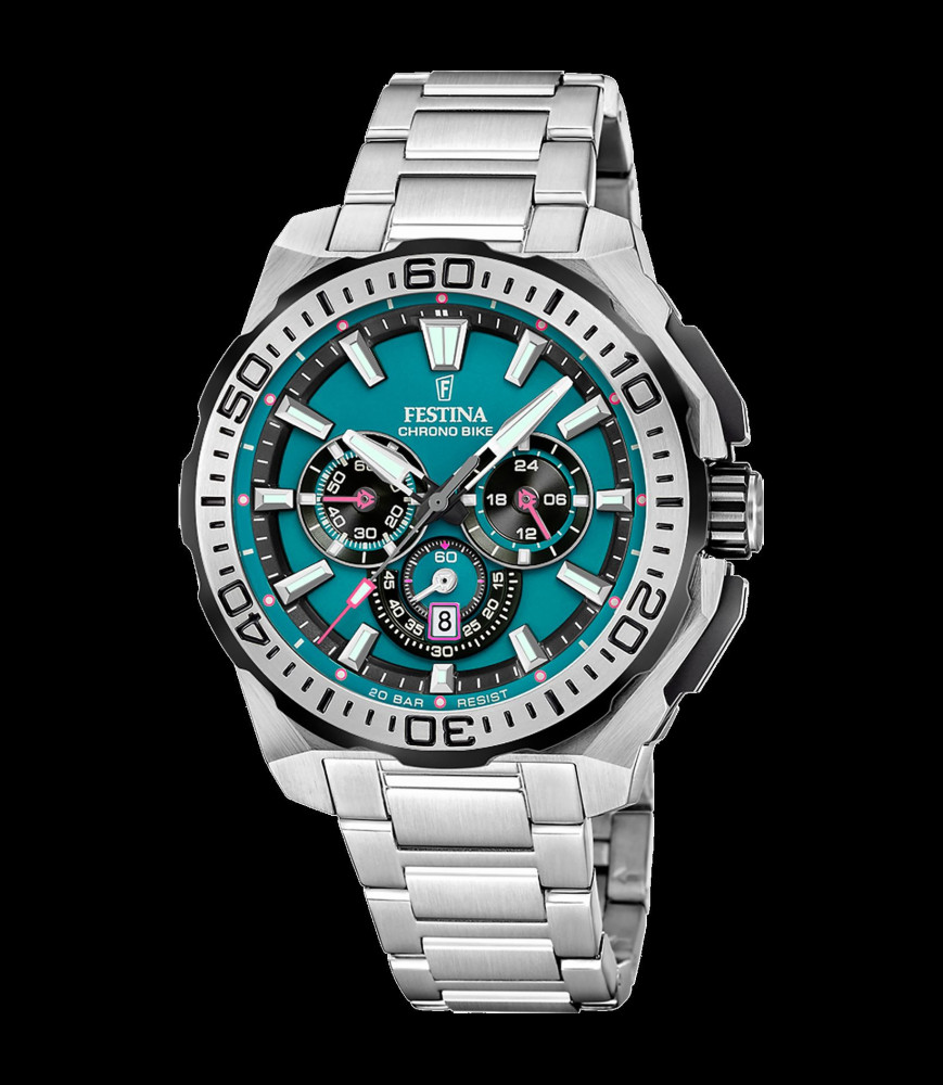 FESTINA MONTRE HOMME FESTINA CHRONO BIKE F20724/6 BLEU BRACELET EN ACIER