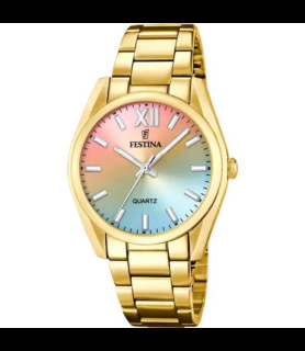 FESTINA MONTRE F20640/7 MULTICOLORE BRACELET EN ACIER INOXYDABLE FEMME