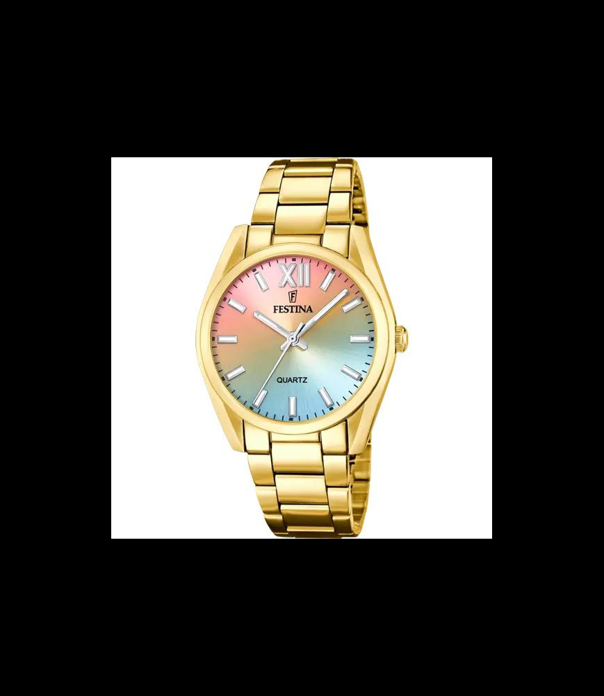 FESTINA MONTRE F20640/7 MULTICOLORE BRACELET EN ACIER INOXYDABLE FEMME
