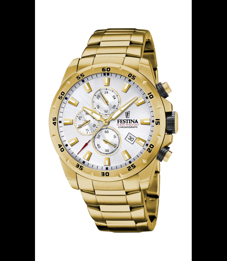 FESTINA MONTRE FESTINA TIMELESS CHRONOGRAPH F20541/1 ARGENTÉ, BRACELET EN ACIER, HOMME