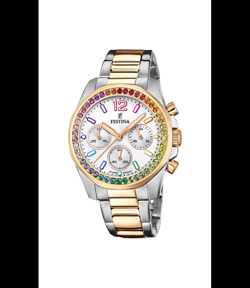 FESTINA MONTRE F20608/2 BLANC, BRACELET EN ACIER, FEMME