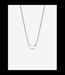 PANDORA Collier femme argent avec perle et zircon