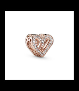 PANDORA charms coeur oxydes de zirconium rose gold